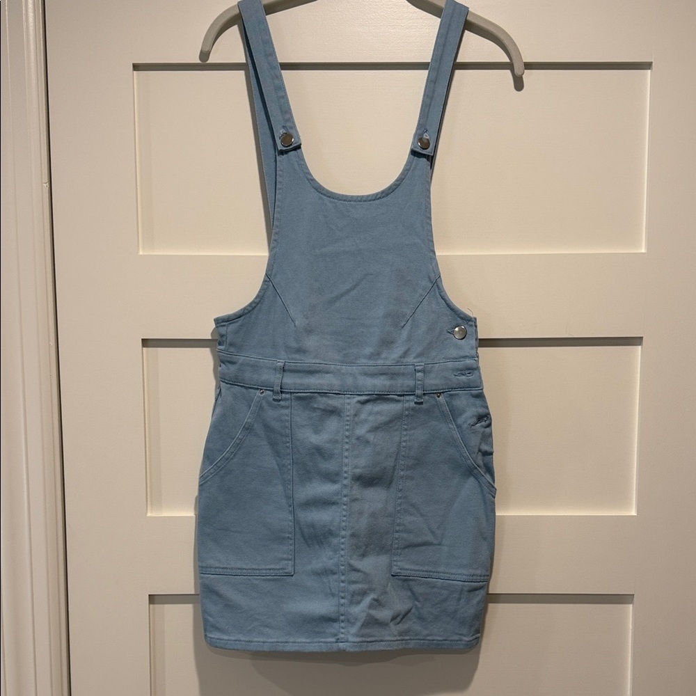 Urban Outfitters Light Blue Mini Denim Overhauls Skirt